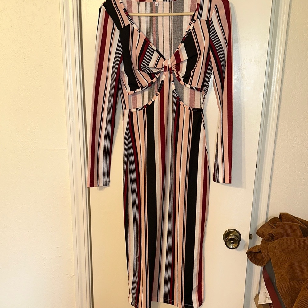 Striped Long Sleeve Dress